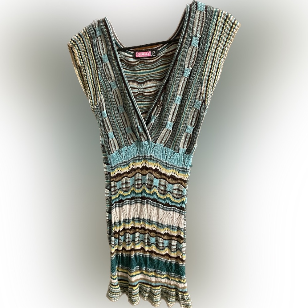 Multi colored sweater dress. Size medium.